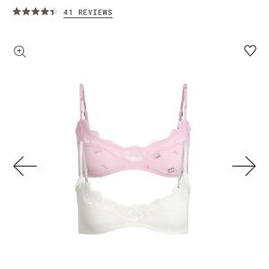 NWT SKIMS FITS EVERYBODY LACE SCOOP BRALETTE 2-PACK